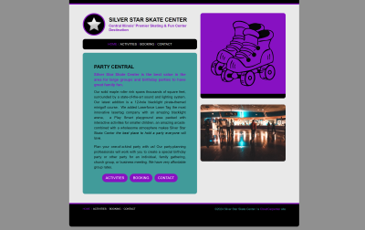 Silver Star Skate Center website screenshot