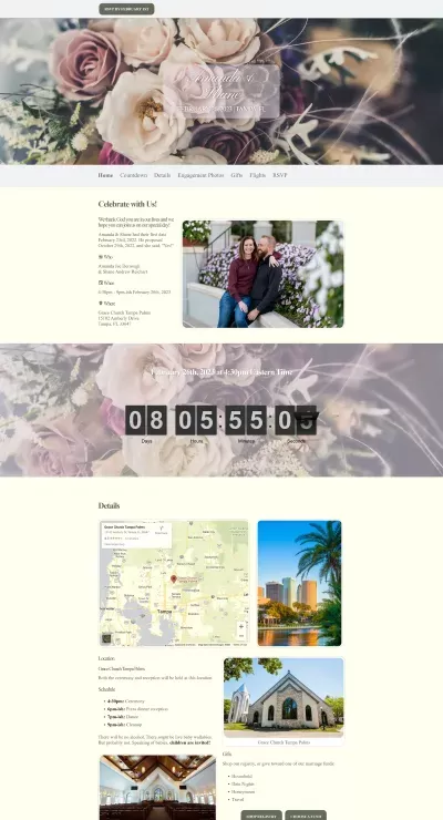 https://wedding.reichartramblings.com screenshot