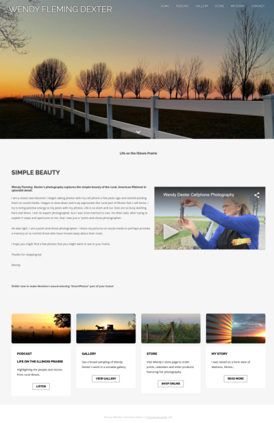 Wendy Fleming Dexter's website screenshot